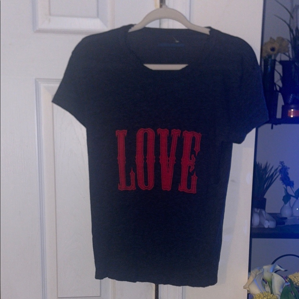 Zadig & Voltaire T-Shirt with Red 'LOVE' Print